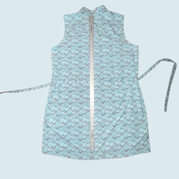 Eddie Bauer Departure Sleeveless Shirt Dress Size 2XL Blue Chevron Pattern - Picture 5 of 13